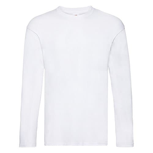 Image of Fruit of the Loom Mens Original Long Sleeve T-Shirt (M) (White)