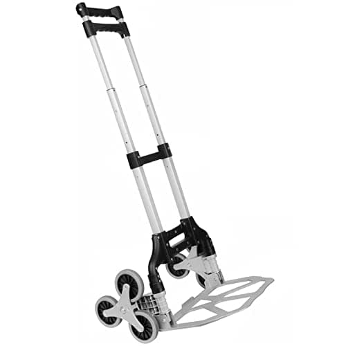 Image of Walgreen Luebel Climb Stairs Folding Trolley Heavy Duty, 165-Lb. Load Capacity Portable Aluminum Alloy Cart Hand Push Truck Trolley Wheels, 3WFTRCK -2022 (3WFTRCK -2022)