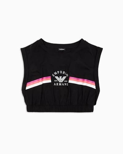 Image of EMPORIO ARMANI Woman Logo Band Crop Top Black XS