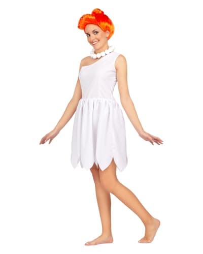 Image of Funidelia Official Wilma Flintstone Costume for Women with dress, wig and necklace, The Flintstones Outfit for Adult Cavemen, Carnival, Halloween and Party Costumes - Size M