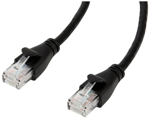 Image of Amazon Basics RJ45 Cat-6 Ethernet Patch Internet Cable - 5 foot (1.5 metre), Black