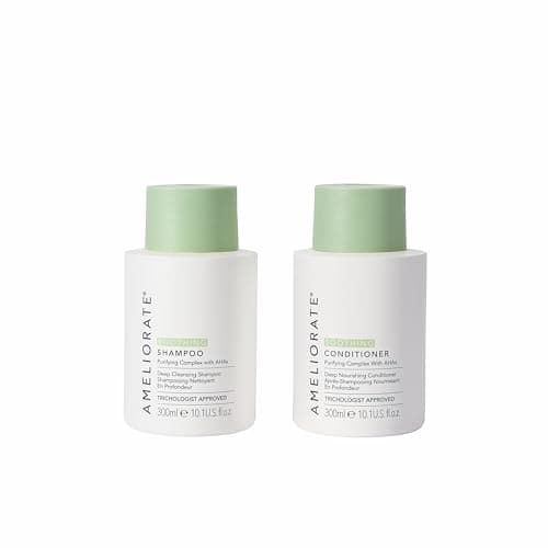 Image of AMELIORATE Shampoo and Conditioner Duo (Worth £34.00) | Clinically Proven Relief for Dry, Flaky, Itchy Scalp | Trichologist and Dermatologist Approved