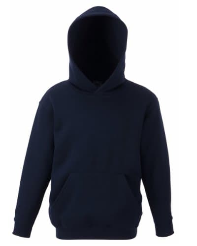 Image of Fruit Of The Loom Kids Childrens Hoodie Hooded Sweatshirt Deep Navy 12-13 Years