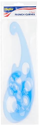 Image of Helix French Curves And Ellipse Templates (Pack of 3), Blue Tint