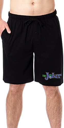 Image of DC Comics Mens' Batman Bat-Symbol Classic Logo Icon Sleep Pajama Shorts, Black, Large