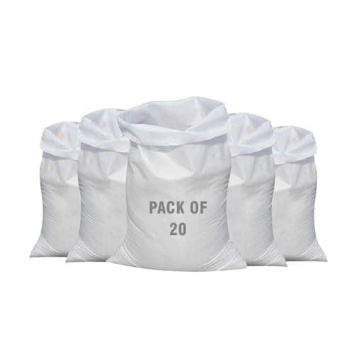 Image of TGL PACKAGING 20pcs of 50x75cm Heavy Duty Woven Rubble Sacks | Extra Strong Polypropylene Builders Bags | Garden Waste Bags | Reusable Sacks for Construction, Yard Waste, Rubbish Removal
