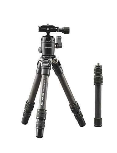 Image of Cullmann - 56814 - Carvao 816TCS Travel tripod made of carbon (max. 70, 5cm extension height, packing size 27cm, load capacity 4kg, weight 445g), black