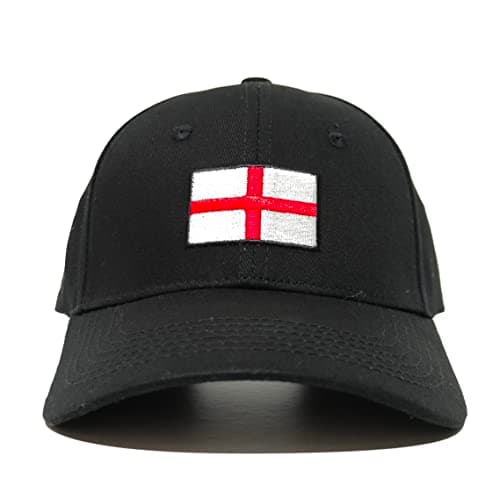 Image of Ragetorc Unisex England Baseball Cap - England Supporters Headwear - Euro 2025 Fan (England Flag, Black)