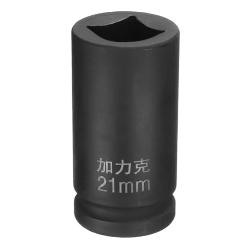 Image of sourcing map 4 Point Square Socket 3/4" Drive by 21mm Metric Square Impact Socket 40CR Blackening Standard Wheel Sockets Pneumatic Socket Tool for Auto Repair Mechanical Maintenance Home Use