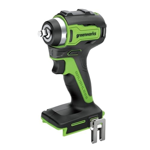 Image of Greenworks 24 V Cordless Impact Driver with brushless Motor, 0-2400 RPM, 200 Nm Torque, 1/2" (1.27 cm) Drive, Without 24 V Battery and IWG406 Charger
