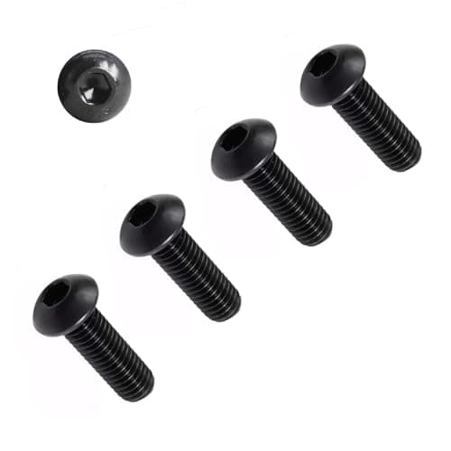 Image of TERF® M3 X 10mm Hex Socket Cap Button Head Machine Screws Self Colour Bolts Black Machine Screw M3 (3mm) X 10mm Allen Key Hexagonal Socket Bolts - Pack of 20