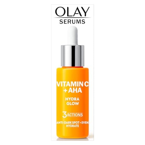 Image of Olay Vitamin C Serum for Face, Skincare with AHA and Niacinamide at 99 Percent Purity, Brightening Skin Care with 3 Actions: Anti Dark Spot Action, Evens, Hydrates, Non Greasy, Non Sticky, 40ml