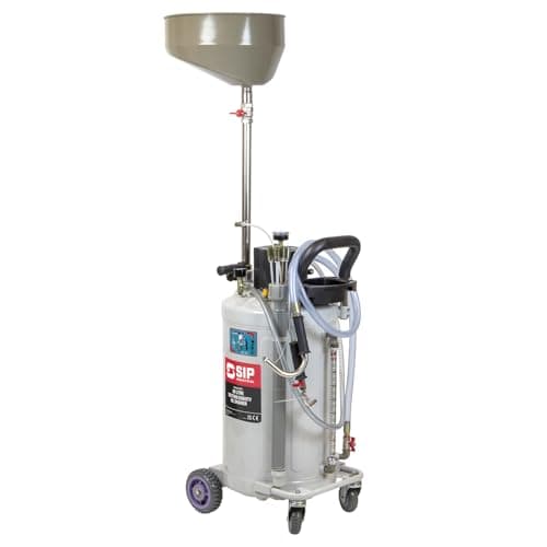 Image of SIP Waste Oil Drainer, 80L Portable Oil Extractor Mobile Gravity/Air Discharge Drain Tank