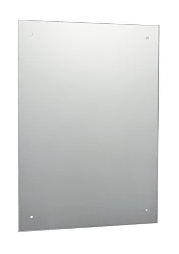Image of 50 x 70cm Waterstone Frameless Bathroom Rectangle Mirror with Pre-Drilled Holes and Wall Hanging Fittings