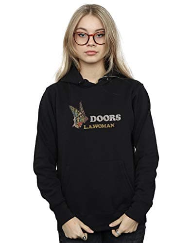 Image of Absolute Cult The Doors Women's LA Woman Butterfly Hoodie Black Small
