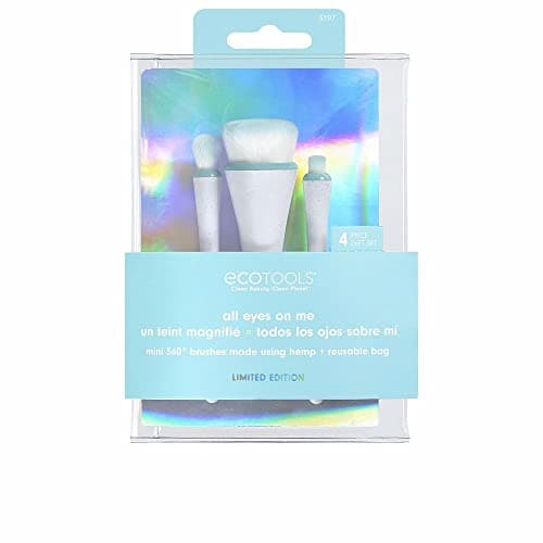 Image of EcoTools Limited Edition All Eyes on Me Makeup Brush Holiday Kit, Stocking Stuffer, Premium Makeup Brushes, Travel Sized Mini Brushes, 5 Piece Gift Set