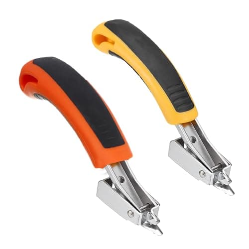 Image of 2 Pcs Staple Remover Tool, Staple Remover Tool Upholstery, Upholstery Staple Remover for Furniture and Wooden Floor (Yellow,Orange)