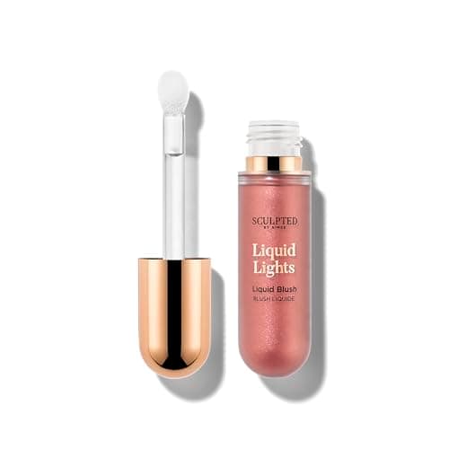 Image of Liquid Lights Blush from Sculpted by Aimee (Real Rosy) – 20g Vegan Liquid Blusher for Radiant Pop – 3 Shades for Pink, Peach or Rosy Blush Effect