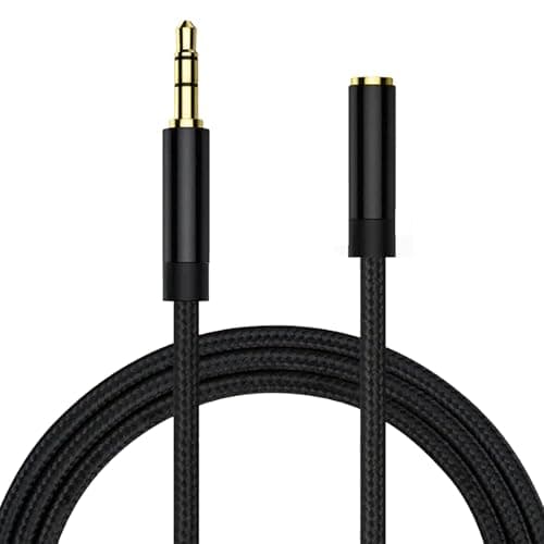 Image of Shenlee 1 Pcs Audio Extension Cable, 3.5mm Auxiliary Jack Audio Extension Cable, Audio Auxiliary Stereo Extension Audio Cable 3.5mm Stereo Jack Male to Female for Headphones, PC, Smartphones, Tablets