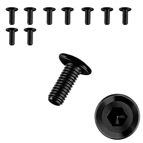 Image of 10 PCS Bolt M4×12,Stainless Steel Bolts,Flat Head Hex Socket Cap Screws Bolts,Allen Socket Bolts Screws,Furniture Screws,M4x12mm,Black(M4×12)