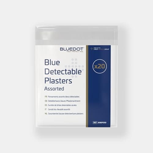 Image of Blue Dot Blue Detectable Assorted Plasters (Bag 20)