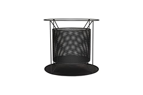 Image of La Hacienda Garden Fire Pit Classic – Kora Round Mesh | Outdoor Fire Pit & Patio Heater, Garden Fire Bowl with Cooking Grill, Steel, for Outdoor Heating & Ambience