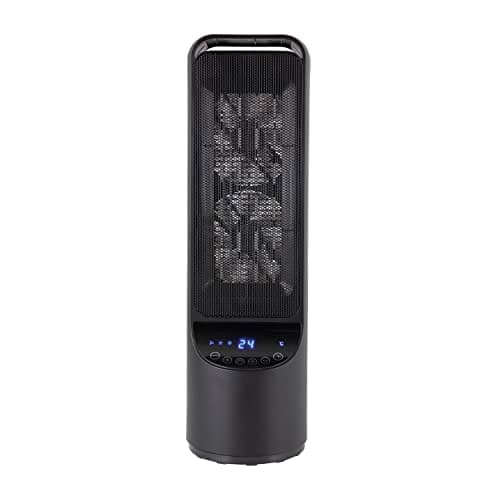 Image of Black+Decker BXSH44007GB Digital Oscillating Ceramic Tower Heater, Remote Control And 12 Hour Timer, 2kW, Black