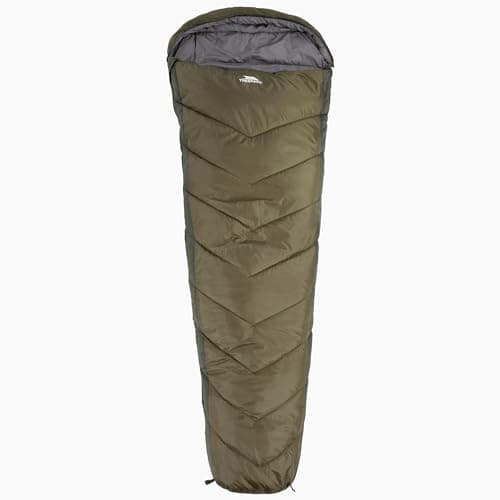 Image of Trespass Sleeping Bag 3 Season Camping Mummy Shape Water Repellent Doze