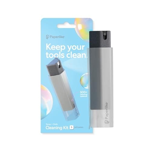 Image of Paperlike® All-in-One Cleaning Kit - Refillable Microfiber Spray Bottle & Cleaning Solution + 5 Refill Tablets - Safe for iPad & Electronic Displays