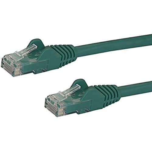 Image of StarTech.com 10m CAT6 Ethernet Cable - Green CAT 6 Gigabit Ethernet Wire -650MHz 100W PoE++ RJ45 UTP Category 6 Network/Patch Cord Snagless w/Strain Relief Fluke Tested UL/TIA Certified (N6PATC10MGN)