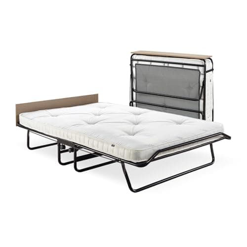 Image of JAY-BE Supreme Folding Bed with Micro e-Pocket Sprung Mattress and Automatic Folding Legs, Compact, Small Double,Black