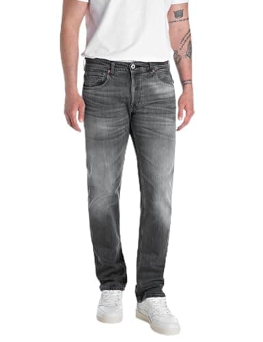 Image of Replay Men's Grover Original Jeans, 096 Medium Grey, 31 W/30 L