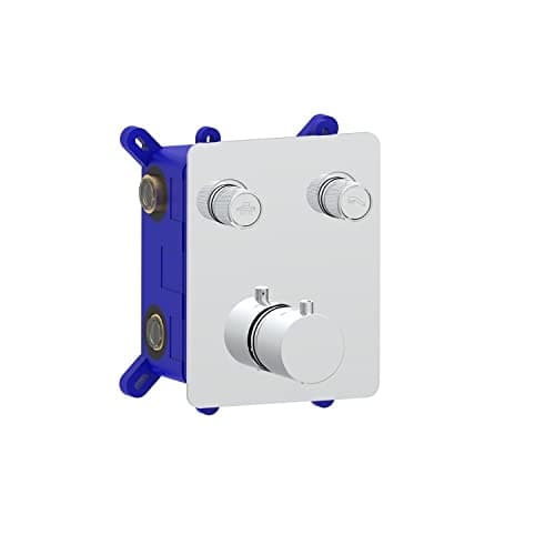Image of Vance Chrome 2 Outlet Concealed Thermostatic Shower Valve with 2 Function Push Button
