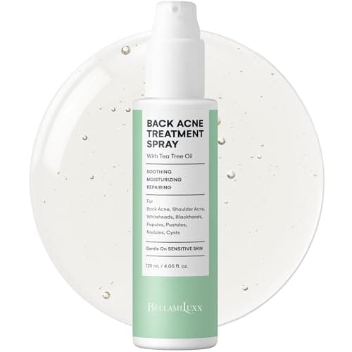 Image of BellamiLuxx Body & Back Acne Treatment Spray: 2% Salicylic Acid & Tea Tree Oil Bacne Spray for Clear, Soothe & Moisturize - Effective for Men, Women, Teens with Back, Chest, Shoulder, Arm Acne