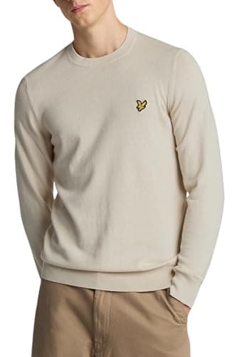 Image of Lyle & Scott Mid Knits Cotton Merino Crew Neck Jumper W870 Cove, L