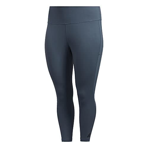 Image of adidas womens Alphaskin 7/8 Tights HEAT.RDY Legacy Blue 4X