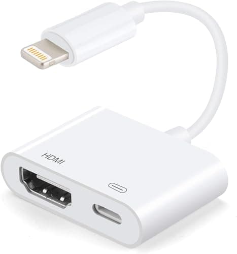 Image of [Apple MFi Certified] Lightning to HDMI Adapter for iPhone to TV, 1080P Digital AV Adapter 4K Sync Screen Connector Cable Compatible for iPhone 14 13 12 11 XS XR X 8 iPad to HDTV Projector Monitor