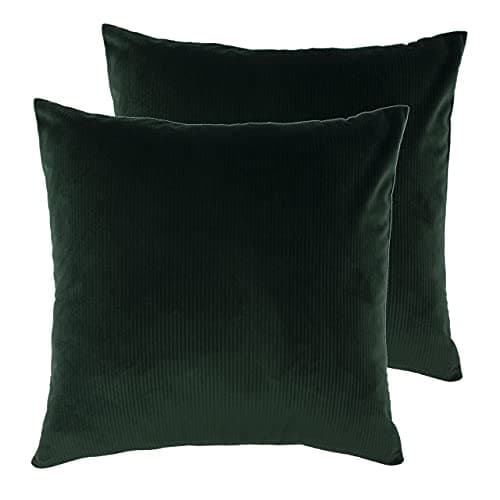 Image of furn. Aurora Polyester Filled Cushions (Twin Pack). Polyester, Emerald