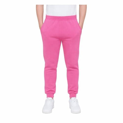 Image of KHIM Jogging Trouser Tracksuit Bottom Pant Kids Unisex Girls Boys Activewear Pink