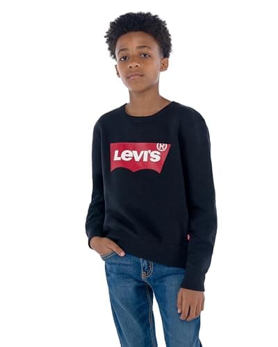 Image of Levi's Kids -Batwing Crewneck Sweatshirt Boys, Black, 16 Years