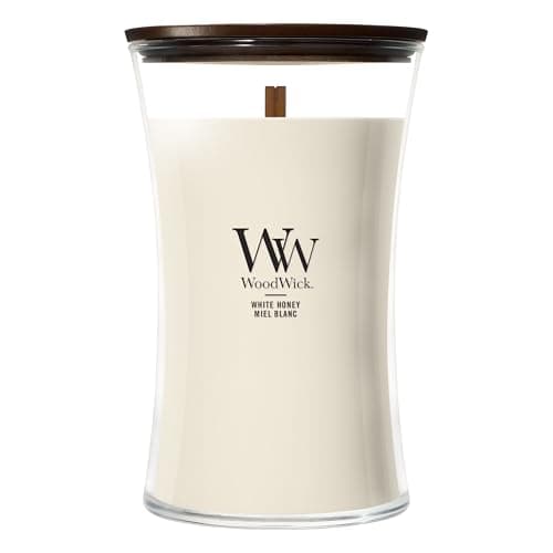 Image of WoodWick Scented Candle | Large Hourglass Candle | White Honey | Perfect Gifts for Women