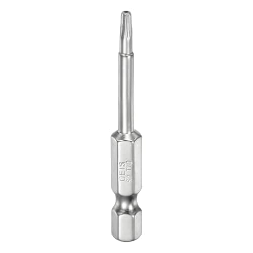 Image of sourcing map T10 Security Torx Bit 1/4" Hex Shank 2" Long S2 Steel Magnetic Tamper Resistant Star Bits Screwdriver Torx Head with Hole for Driver Drill Bits Remove Fastening Screws
