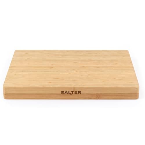 Image of Salter BW13307EU7 Bamboo Chopping Board – Large Wooden Cutting Butchers Block, Thick Heavy Duty Board For Carving Meat, Slicing Vegetables, Cheese Platter Charcuterie, Reversible, FSC®-Certified, 40cm