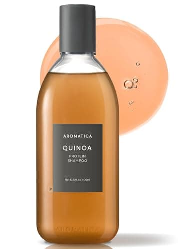 Image of AROMATICA Quinoa Protein Shampoo 13.53 oz / 400 ml – Provides Protein and Nourishment to Extremely Damaged Hair- Free from Sulfate, Silicone