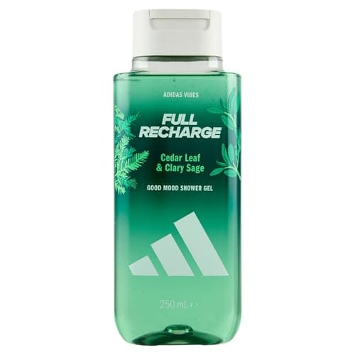 Image of adidas Vibes Full Recharge Shower Gel 250ml - Cedar Leaf and Clary Sage - Green Fougere Fragrance