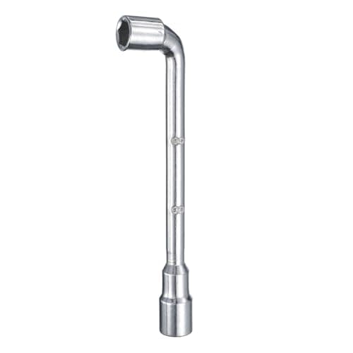 Image of sourcing map L Shaped Angled Hex Socket Wrench 8mm 45# Steel Double Ended Metric 6 Point Tubular Socket Spanner for General Repairing, Pipeline, Bicycle Car Maintenance