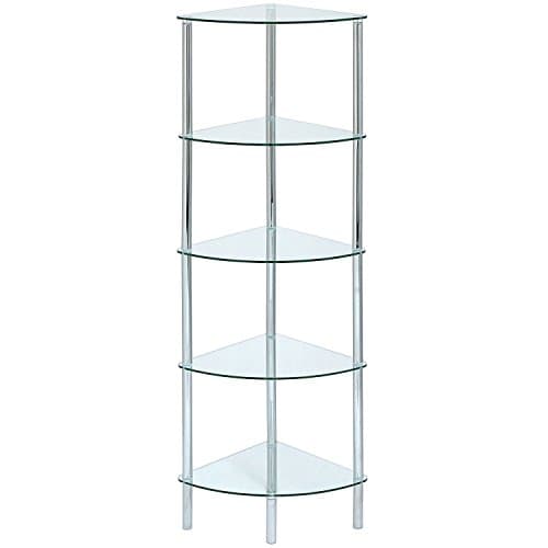 Image of ASPECT Polo 5 Display Glass Unit-Clear, 5 Tier Corner-S - Silver/clear