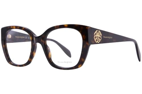 Image of Alexander McQueen AM0379O 002 Eyeglasses Women's Havana Full Rim 52mm