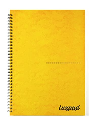 Image of Silvine Luxpad A4 Memory Aid Yellow Paper Notebook - Lined (120 Pages)