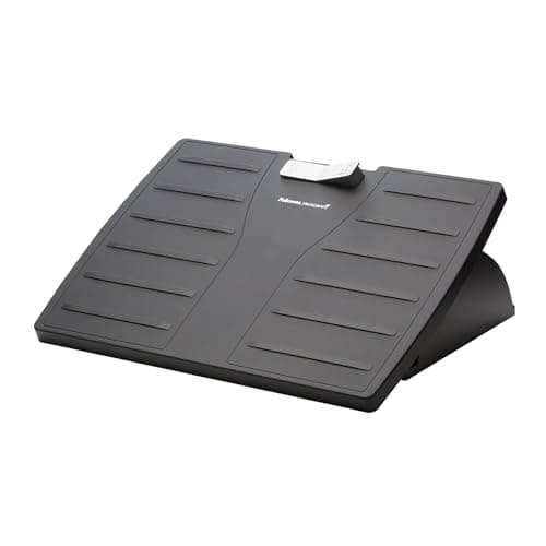 Image of Fellowes Foot Rest Under Desk - Office Suites Under Desk Foot Rest Ergonomic Foot Rest with 3 Height Adjustable Positions & Antibacterial Technology - Foot Rest Stool for Office & Home - Black